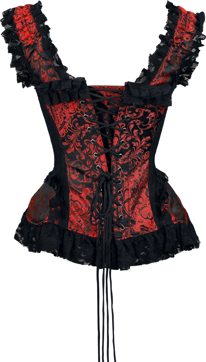 Corset Gothic de Burleska - Duches - XS à XL - pour Femme - rouge - Burleska - View 2