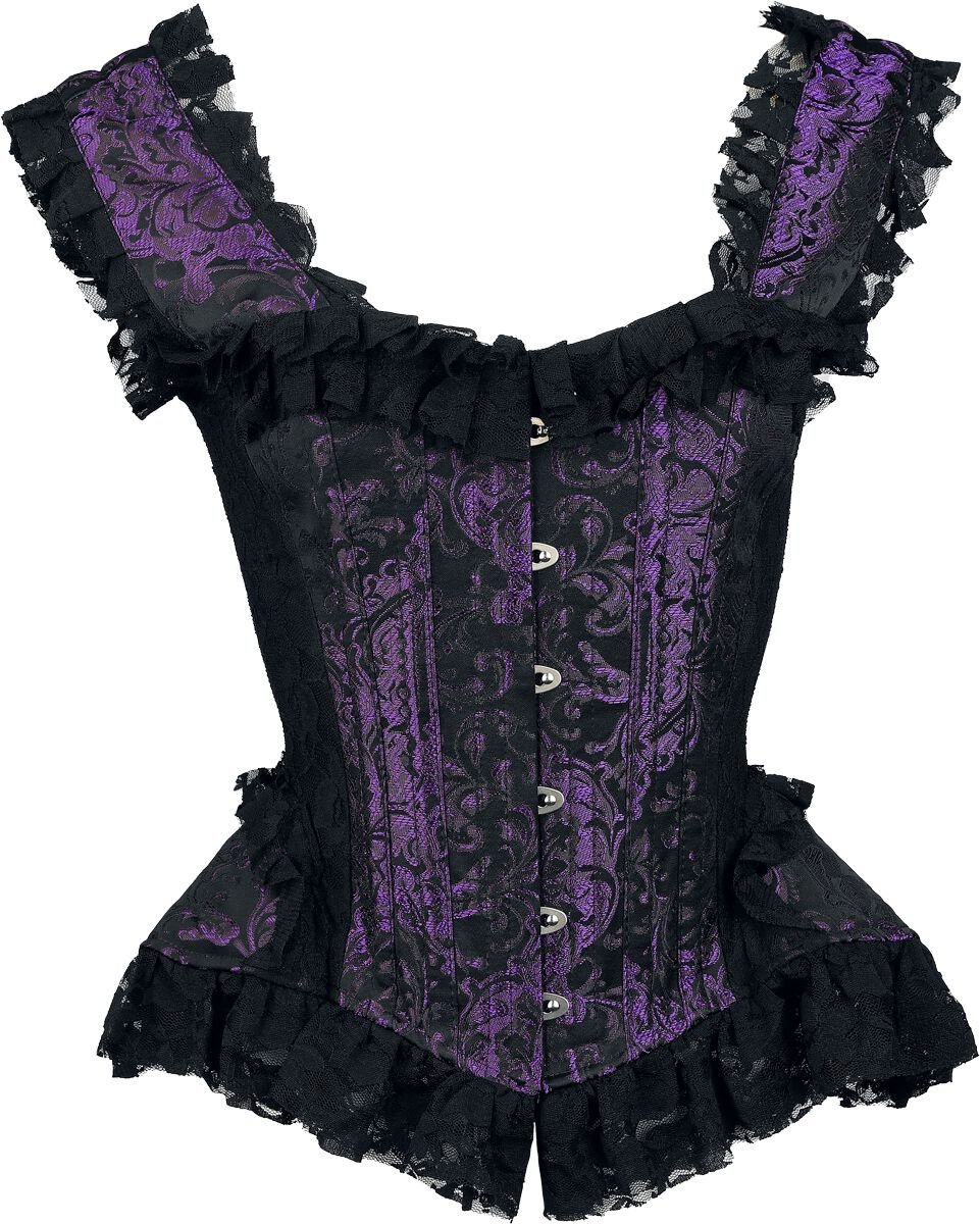 Corset Gothic de Burleska - Duches - S à L - pour Femme - lilas - Burleska