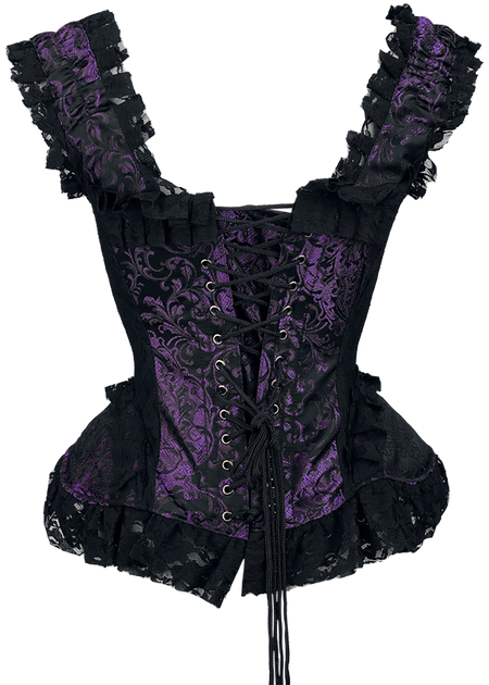 Corset Gothic de Burleska - Duches - S à L - pour Femme - lilas - Burleska - View 2