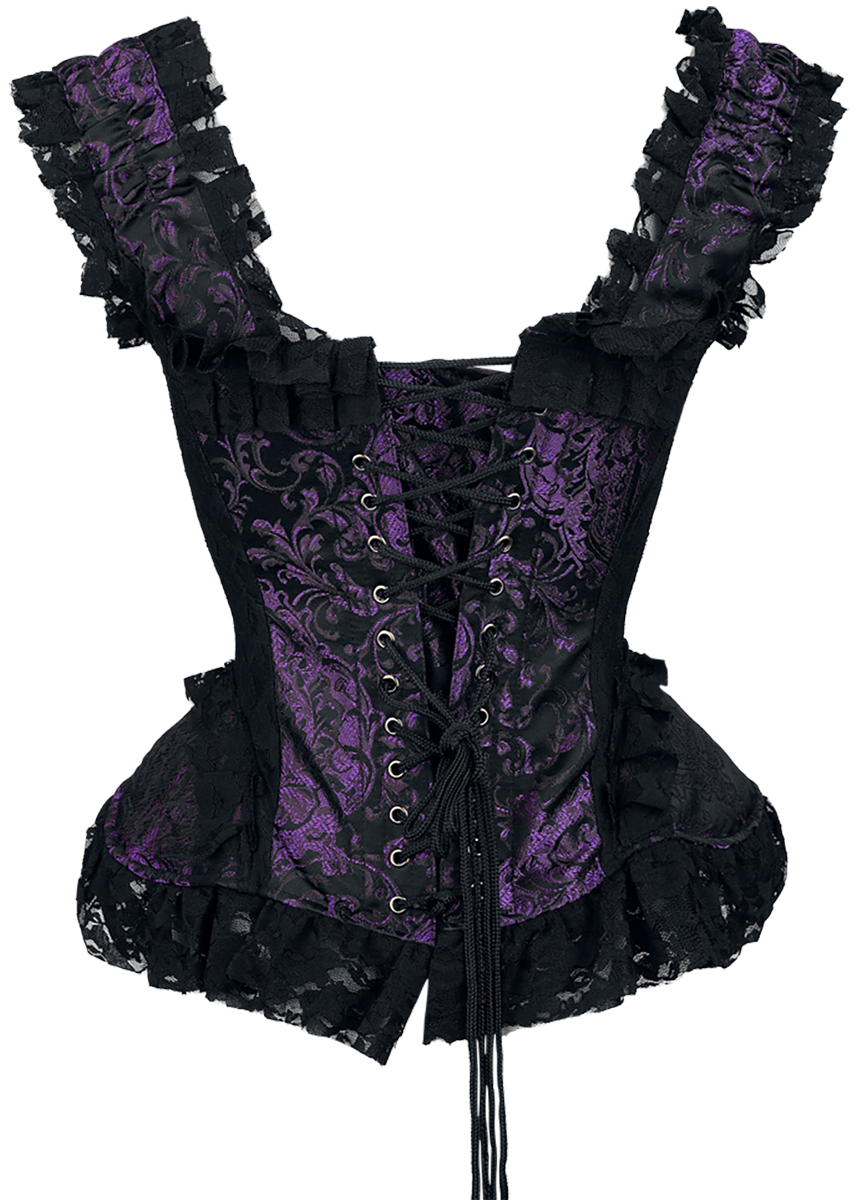 Corset Gothic de Burleska - Duches - S à L - pour Femme - lilas - Burleska - View 2