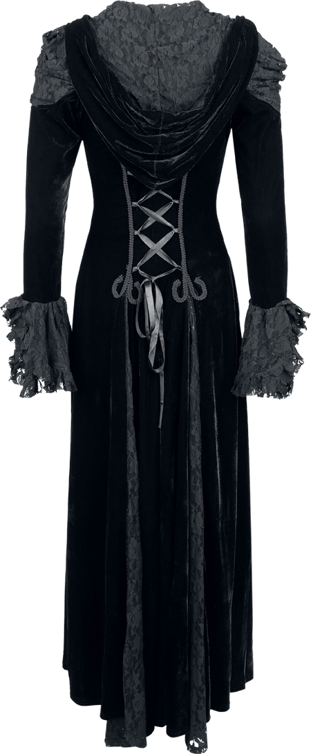 Robe longue Gothic de Burleska - Danika Dress - S à XXL - pour Femme - noir - Burleska - View 2