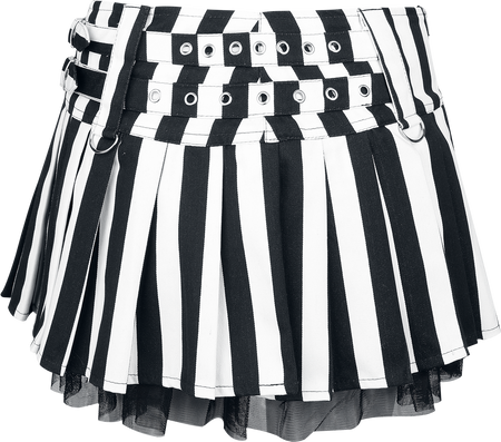 Jupe courte Gothic de Burleska - Jupe Lucy - S à XXL - pour Femme - blanc/noir - Burleska - View 2