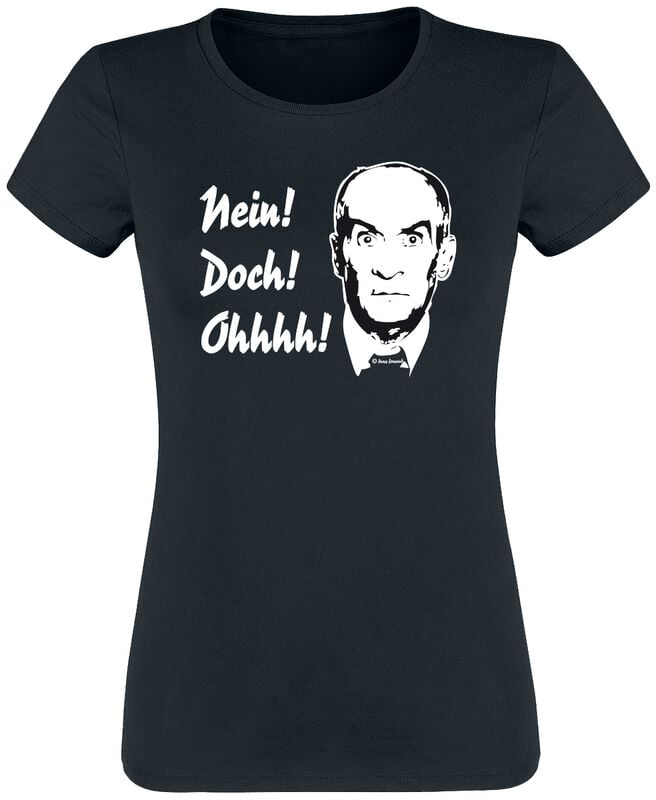 T-Shirt Manches courtes  de Louis De Funès - Nein! Doch! Ohhh! - S à XXL - pour Femme - noir - Louis De Funès