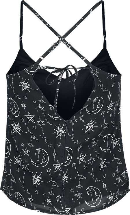 Top Gothic de Coven United - Débardeur Moonprint - XS à XL - pour Femme - noir - Coven United - View 2