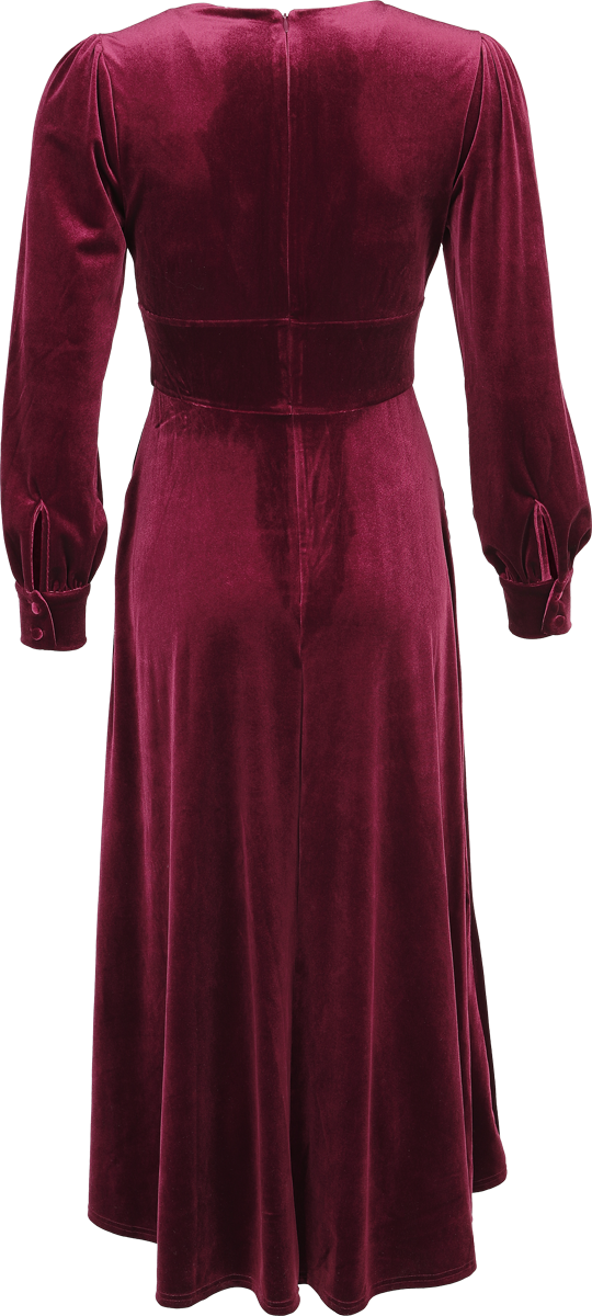 Robe mi-longue Gothic de Timeless London - Balia Dress - XS à 3XL - pour Femme - bordeaux - Timeless London - View 2