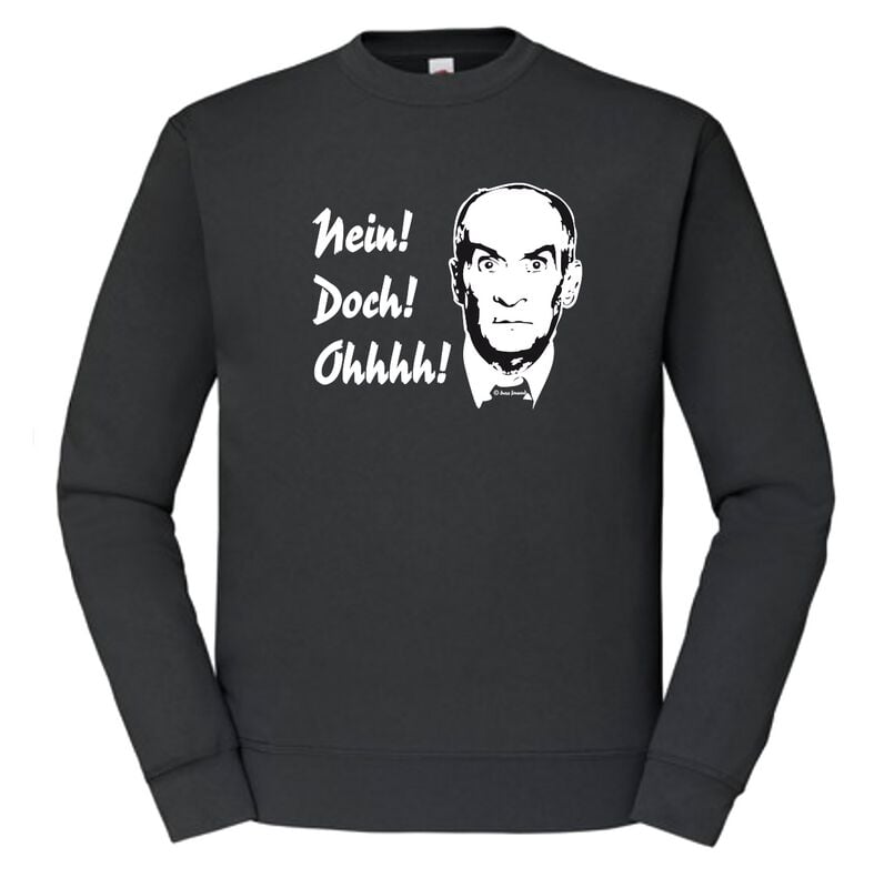 Sweat-shirt  de Louis De Funès - Nein! Doch! Ohhh! - S à M - pour Homme - noir - Louis De Funès
