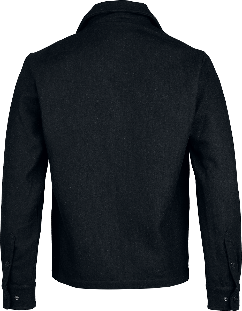 Veste biker  de West Coast Choppers - WCC WOOL LINED - Veste à Carreaux Noire - S à 4XL - pour Homme - noir - West Coast Choppers - View 2