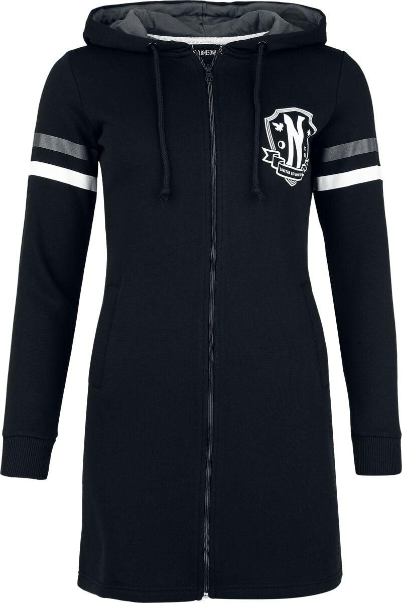 Sweat-shirt zippé à capuche  de Wednesday - Mercredi - Smell or Sorrow - S à XXL - pour Femme - noir - Wednesday