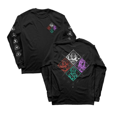 T-shirt manches longues Gaming de The Witcher - Mosaïque - Haut Manches Longues - S à XXL - pour Homme - noir - The Witcher
