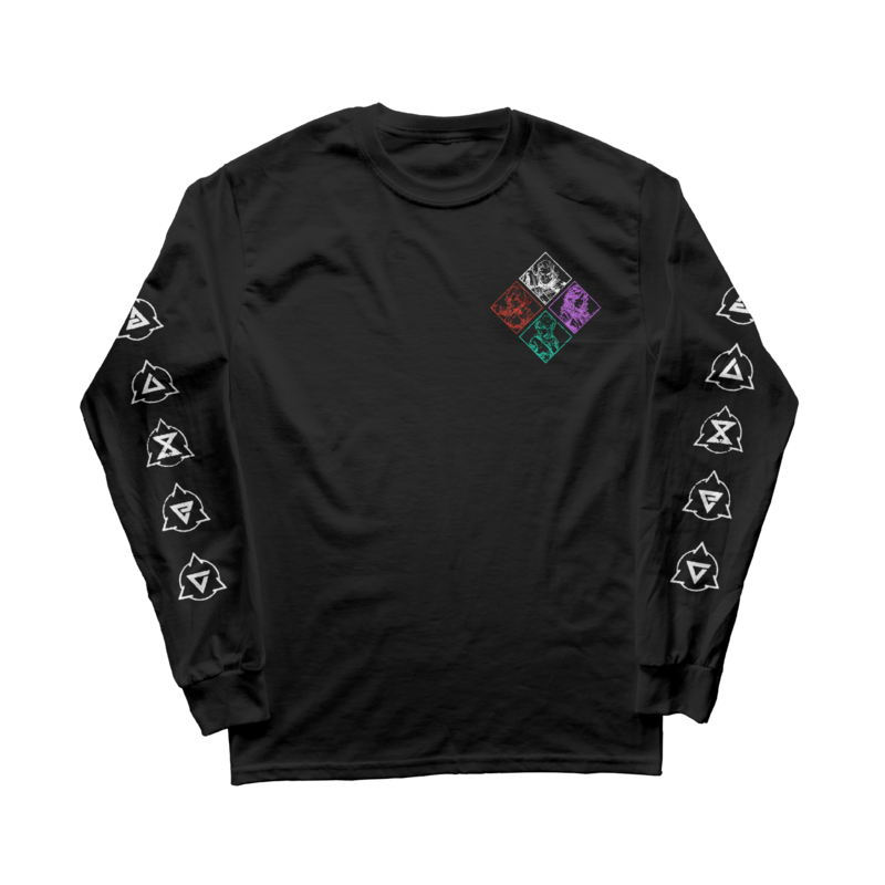 T-shirt manches longues Gaming de The Witcher - Mosaïque - Haut Manches Longues - S à XXL - pour Homme - noir - The Witcher - View 2