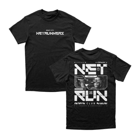 T-Shirt Manches courtes Gaming de Cyberpunk 2077 - Net Run Club - S à XXL - pour Unisexe - noir - Cyberpunk 2077