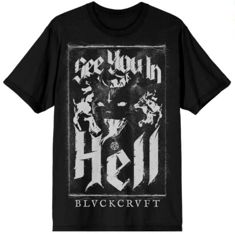 T-Shirt Manches courtes Gothic de Blackcraft Cult - See You In Hell Cat - M à XXL - pour Homme - noir - Blackcraft Cult