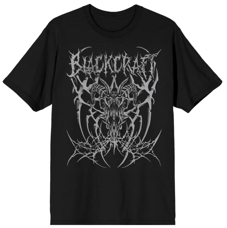 T-Shirt Manches courtes Gothic de Blackcraft Cult - Skull Web Boxy Pigment - T-Shirt - M à XXL - pour Homme - noir - Blackcraft Cult