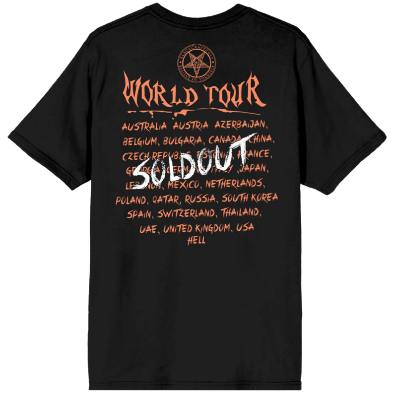 T-Shirt Manches courtes Gothic de Blackcraft Cult - Sold Out World Tour FB Boxy Pigment - T-Shirt - M à 4XL - pour Homme - noir - Blackcraft Cult - View 2