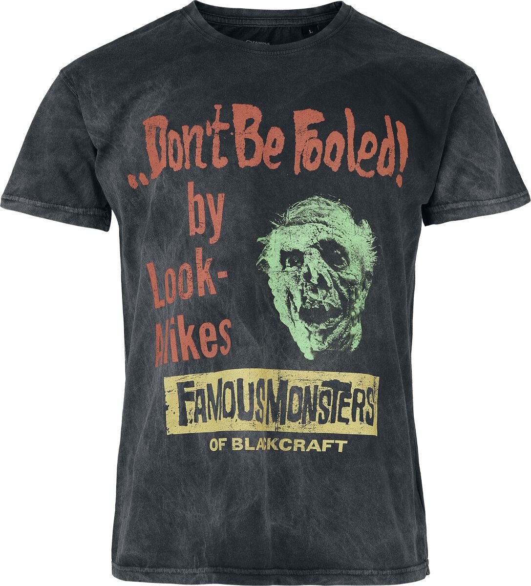 T-Shirt Manches courtes Gothic de Blackcraft Cult - Famous Monsters - S à 4XL - pour Homme - gris - Blackcraft Cult