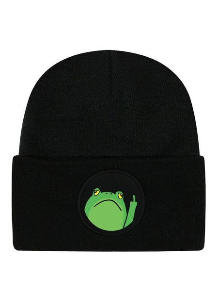 Bonnet Fun de Tierisch - Frog Off - pour Unisexe - noir - Tierisch