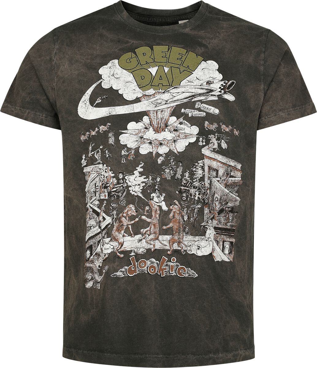 T-Shirt Manches courtes  de Green Day - Dookie Scene - S à 4XL - pour Homme - gris - green day