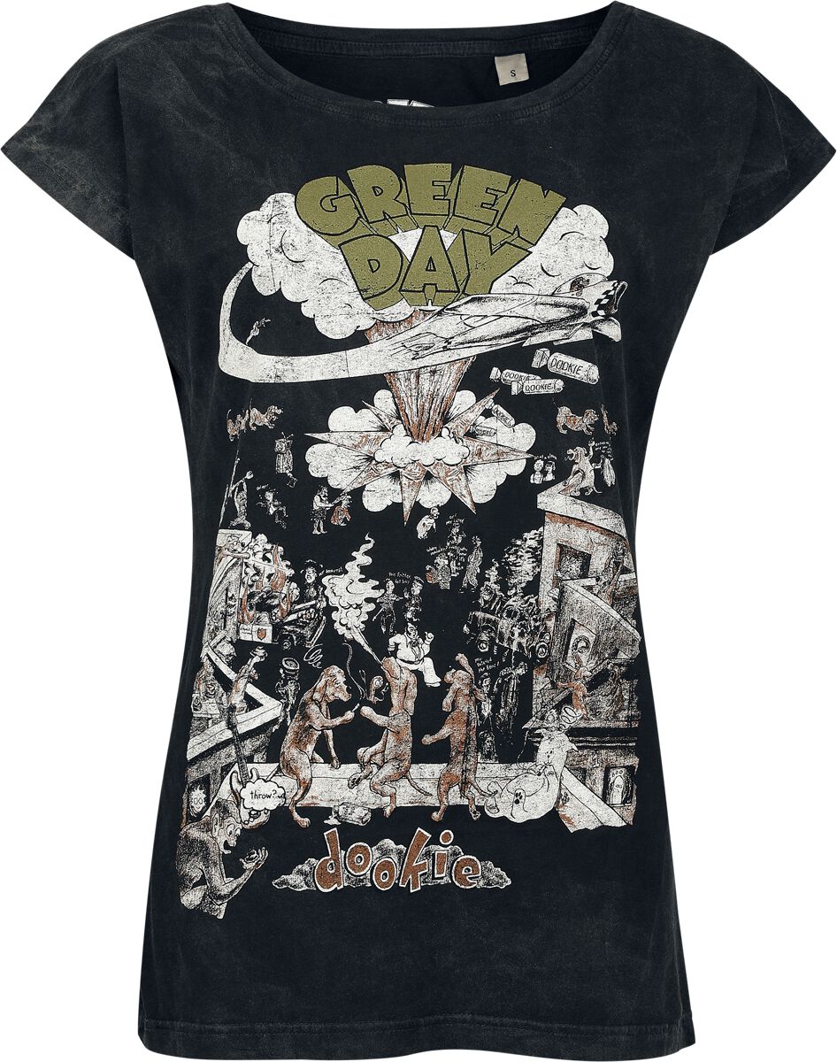T-Shirt Manches courtes  de Green Day - Dookie Scene - S à 4XL - pour Femme - gris - green day
