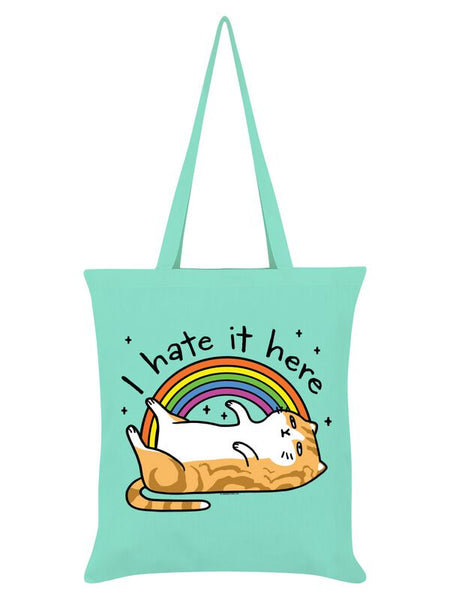 Sac En Tissu Fun de Tierisch - I Hate It here - pour Unisexe - menthe - Tierisch