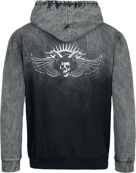 Sweat-shirt à capuche  de Volbeat - Logo - S à XXL - pour Homme - gris - Volbeat - View 2