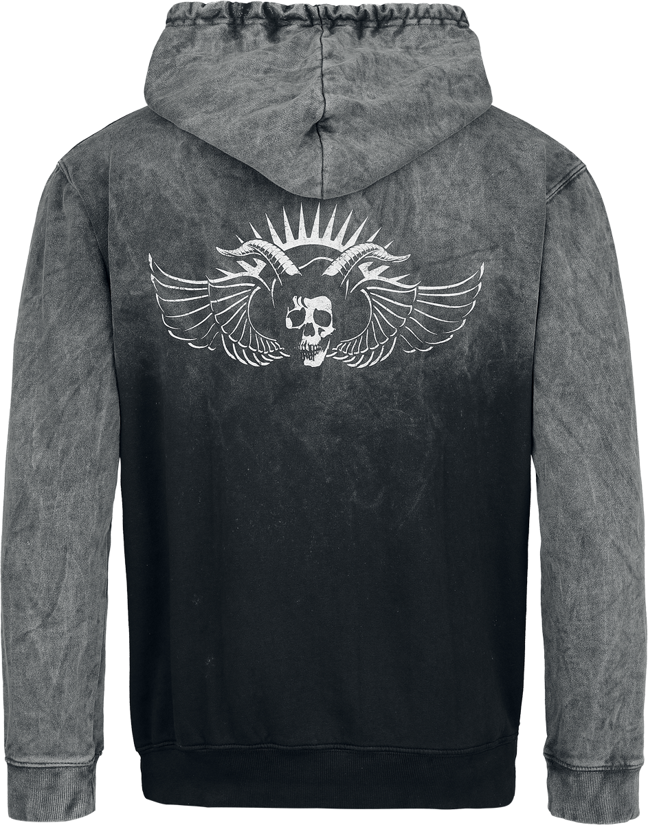 Sweat-shirt à capuche  de Volbeat - Logo - S à XXL - pour Homme - gris - Volbeat - View 2