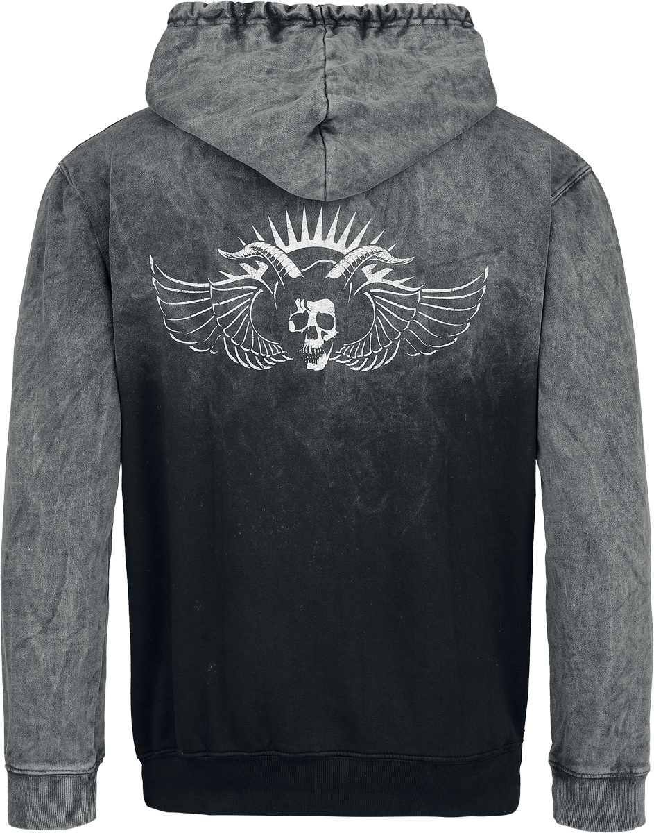 Sweat-shirt à capuche  de Volbeat - Logo - S à M - pour Homme - gris - Volbeat - View 2