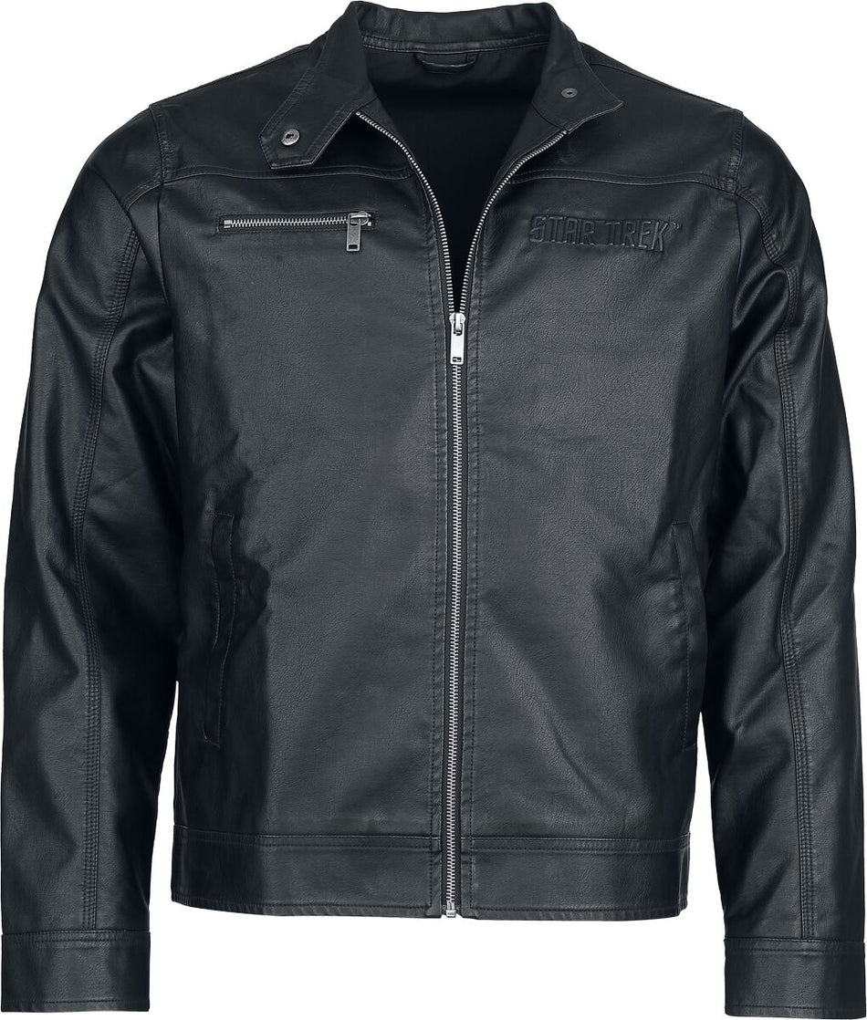 Veste en imitation cuir  de Star Trek - S à XXL - pour Homme - noir - Star Trek