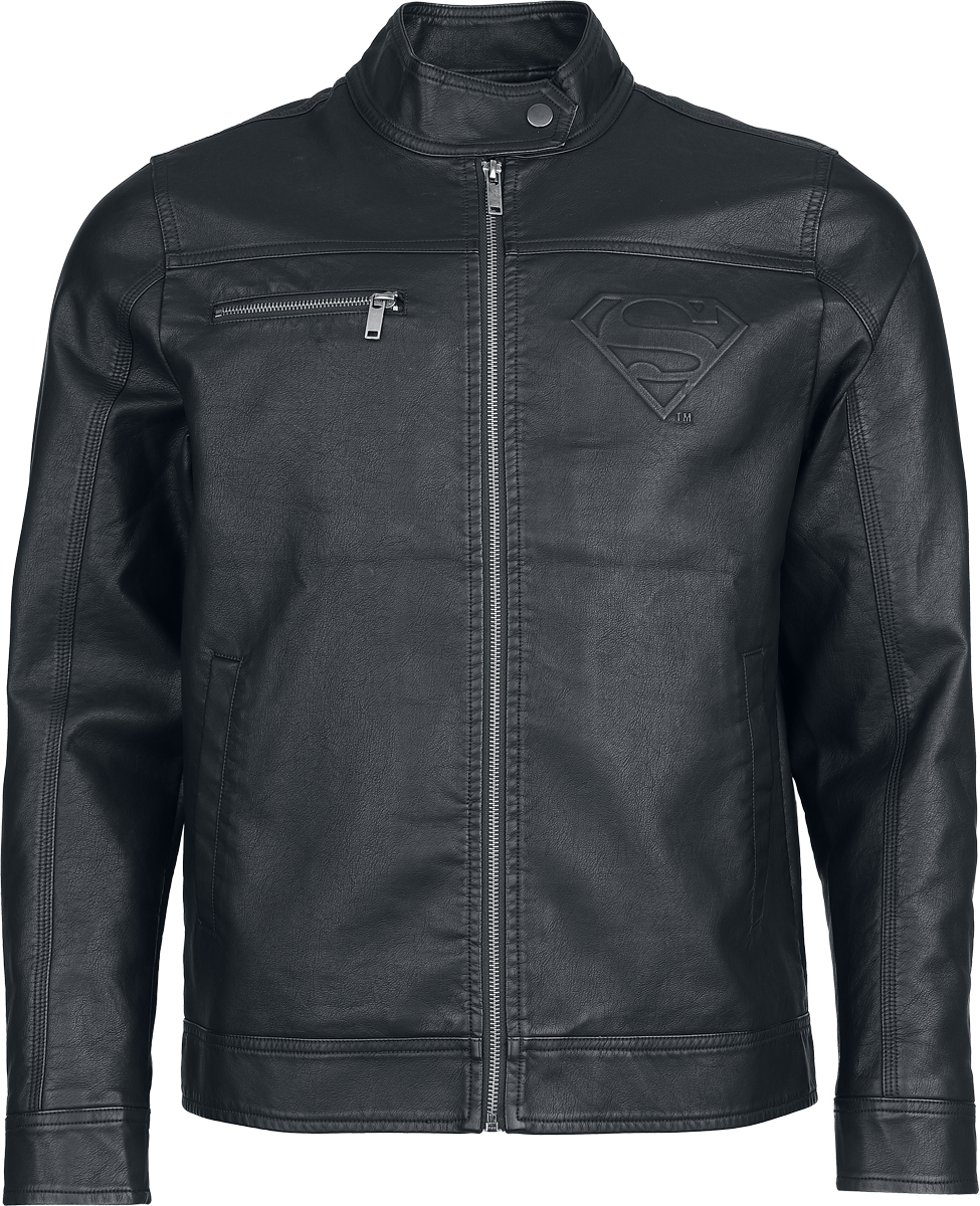 Veste en imitation cuir  de Superman - S à XXL - pour Homme - noir - Superman - View 2