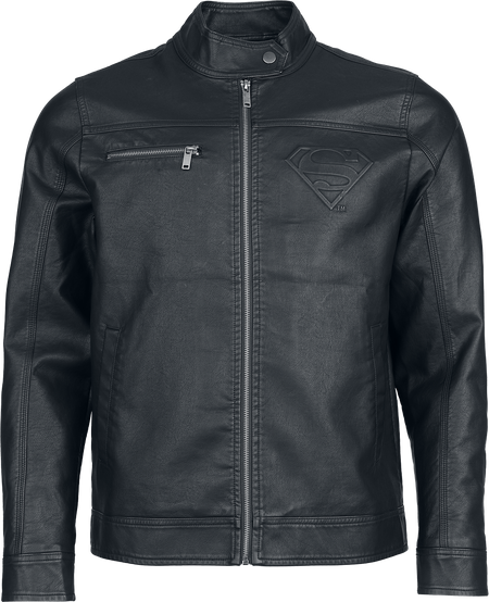 Veste en imitation cuir  de Superman - S à XXL - pour Homme - noir - Superman - View 2