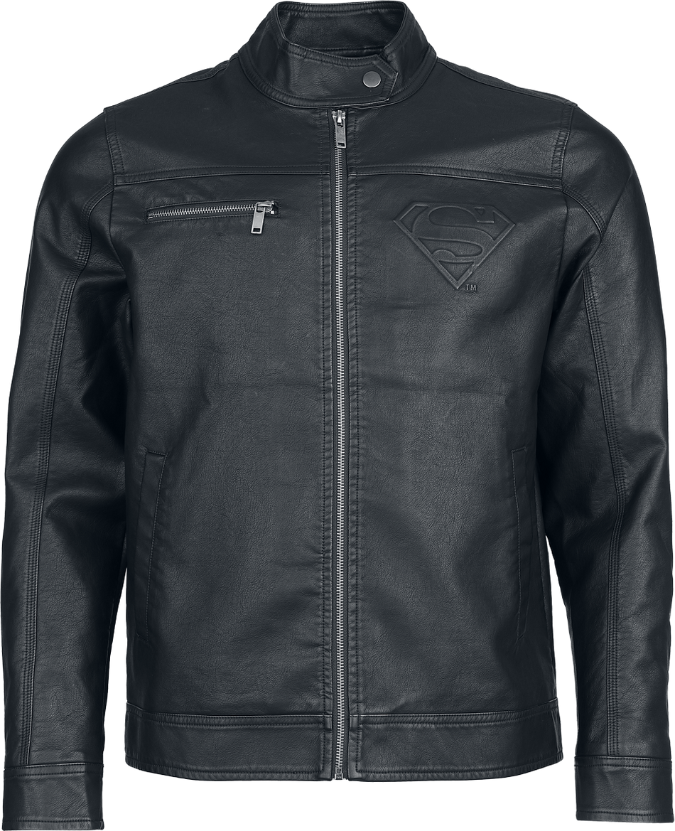 Veste en imitation cuir  de Superman - S à XXL - pour Homme - noir - Superman - View 2