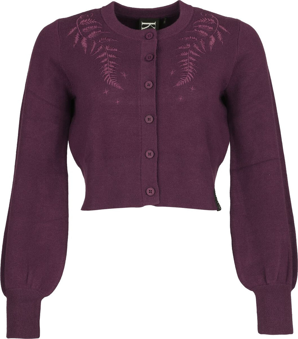 Gilets & Ponchos Gothic de Killstar - Withered Garden - Fern Whisper - Gilet - XS à S - pour Femme - violet - Killstar