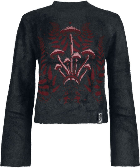 Sweat-shirt Gothic de Killstar - Withered Garden - Grave Bloom - Pull - XS à 4XL - pour Femme - noir/lilas - Killstar