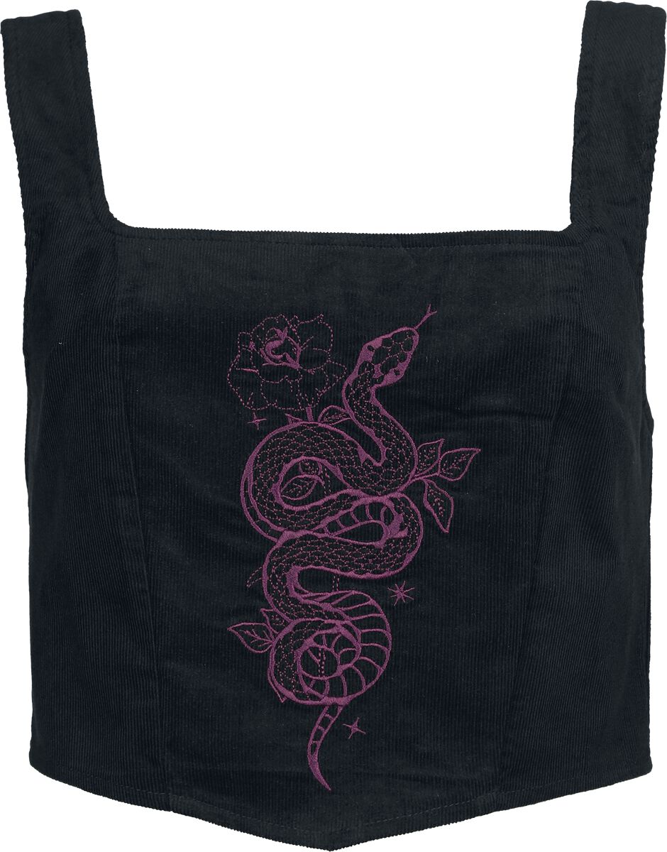 Corset Gothic de Killstar - Withered Garden - Snakeheart - Corset - XS à 4XL - pour Femme - noir/lilas - Killstar