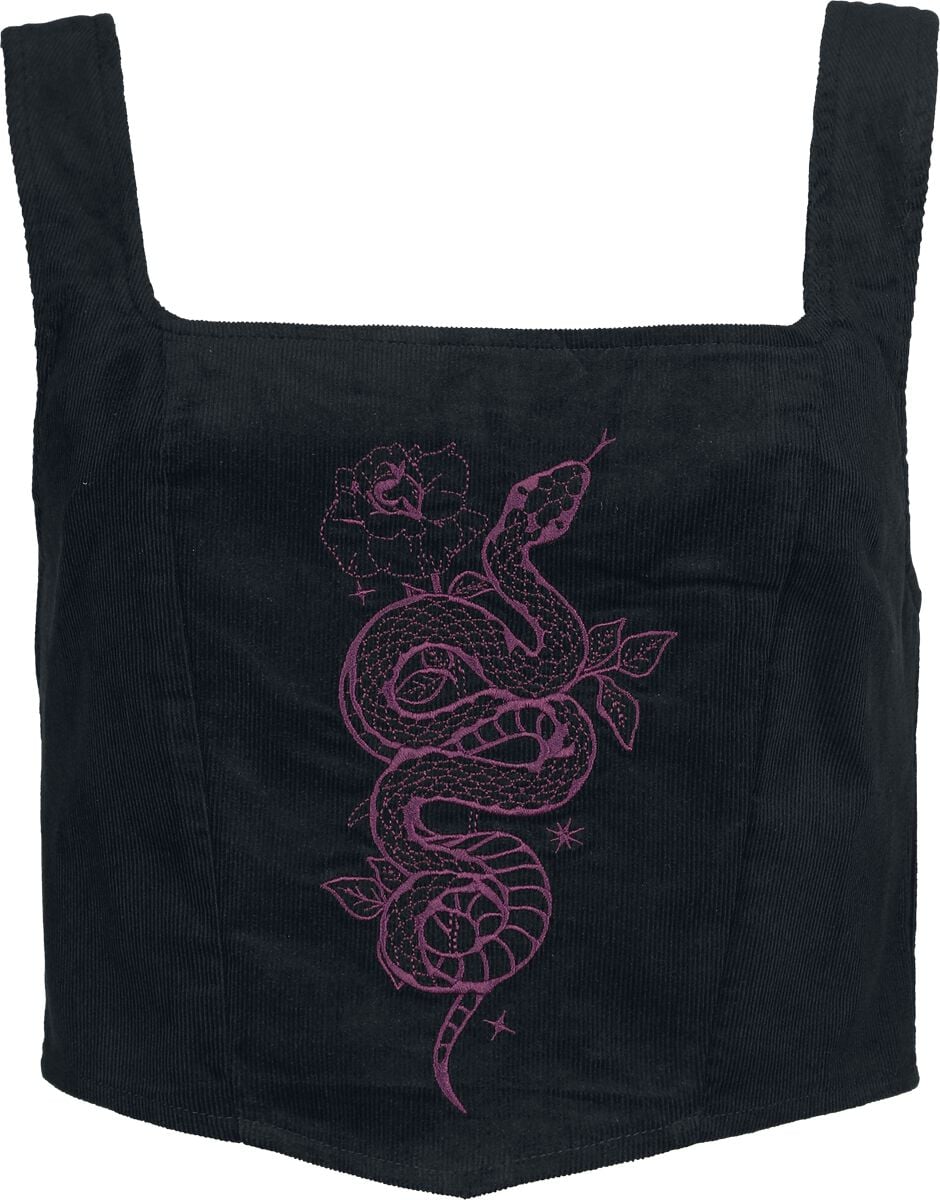 Corset Gothic de Killstar - Withered Garden - Snakeheart - Corset - XS à 4XL - pour Femme - noir/lilas - Killstar