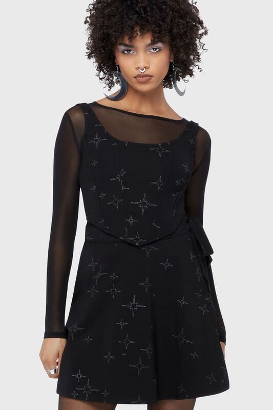 Corset Gothic de Killstar - Beneath The Eclipse - Ethereal Night - Corset - XS à 4XL - pour Femme - noir - Killstar