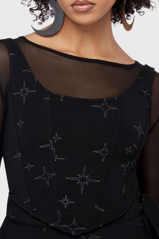 Corset Gothic de Killstar - Beneath The Eclipse - Ethereal Night - Corset - XS à 4XL - pour Femme - noir - Killstar - View 2