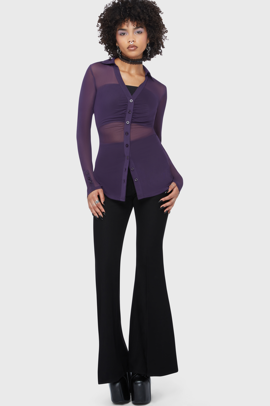 T-shirt manches longues Gothic de Killstar - Beneath the Eclipse - After the After - Chemisier - XS à XXL - pour Femme - lilas - Killstar - View 2