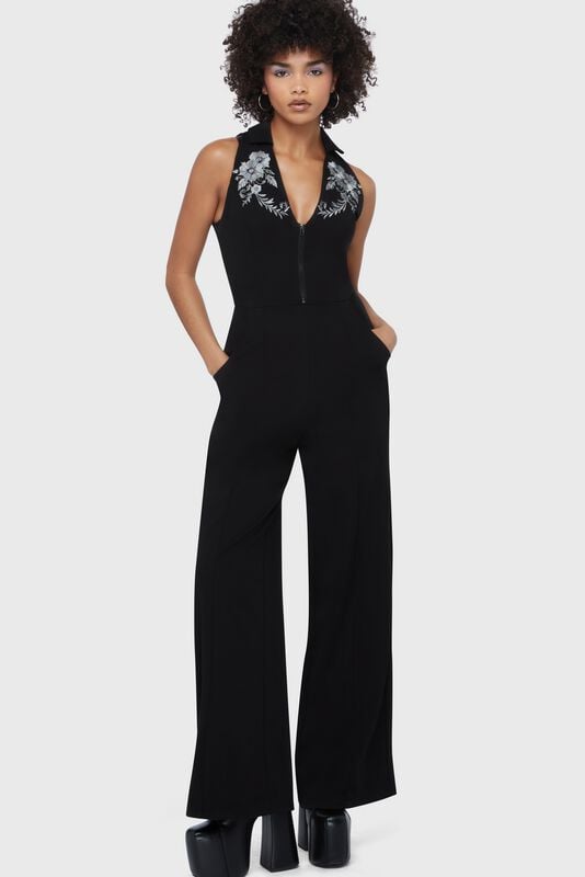 Salopette Gothic de Killstar - Beneath the Eclipse - Alice's Night - Combinaison - XS à XL - pour Femme - noir - Killstar