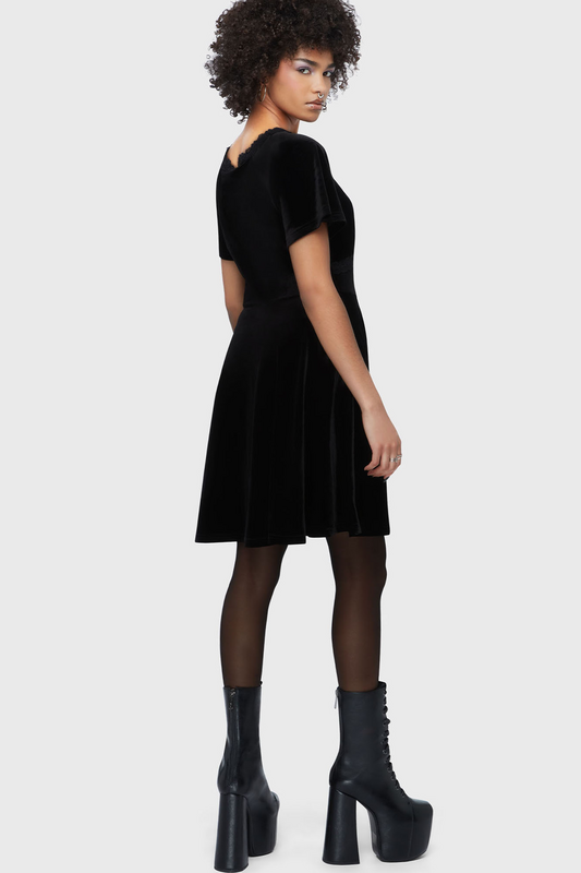 Robe courte Gothic de Killstar - Beneath the Eclipse - Hour of Echelia - Robe Courte - XS à M - pour Femme - noir - Killstar - View 2