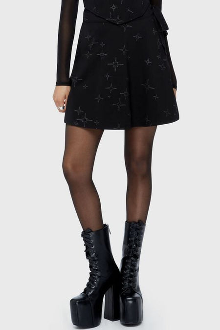 Jupe courte Gothic de Killstar - Beneath the Eclipse - Ethereal Night - Jupe - S à 4XL - pour Femme - noir - Killstar