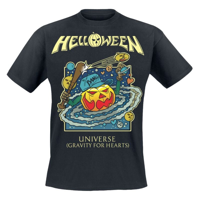 T-Shirt Manches courtes  de Helloween - Universe - S à 4XL - pour Homme - noir - Helloween