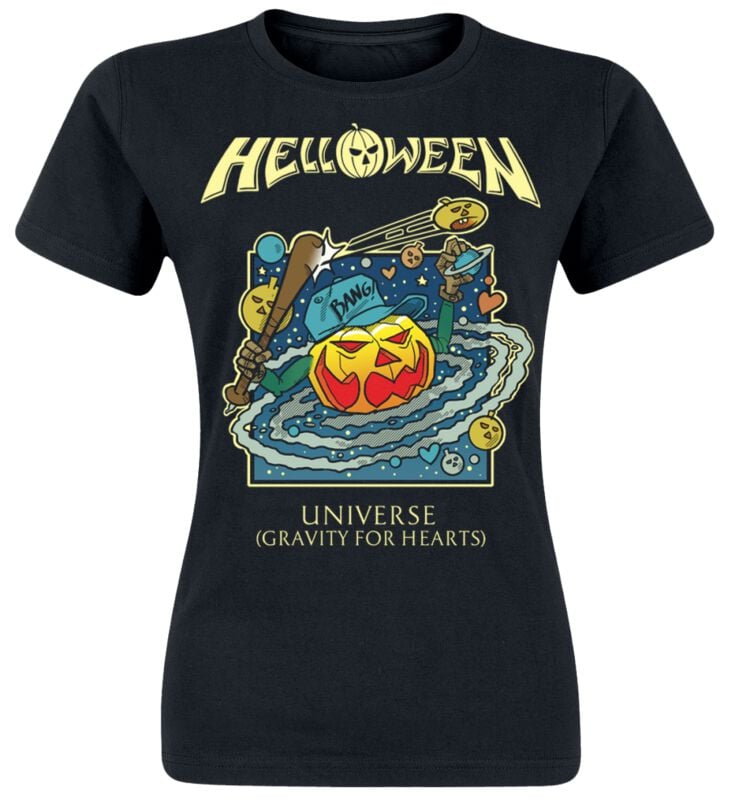 T-Shirt Manches courtes  de Helloween - Universe - S à XXL - pour Femme - noir - Helloween