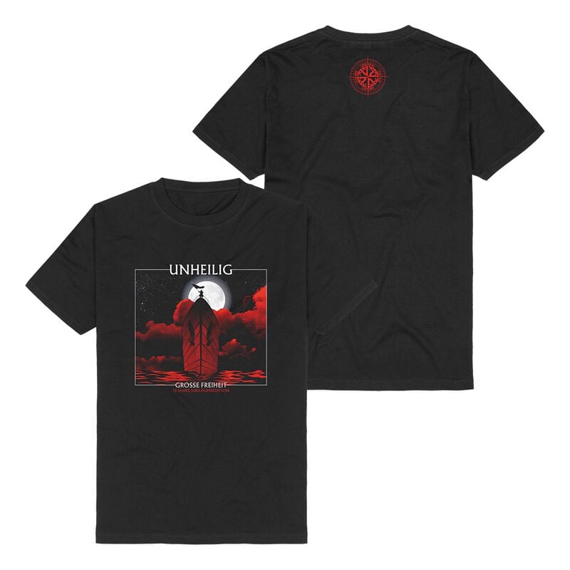 T-Shirt Manches courtes  de Unheilig - Grosse Freiheit Anniversary - S à 3XL - pour Homme - noir - Unheilig