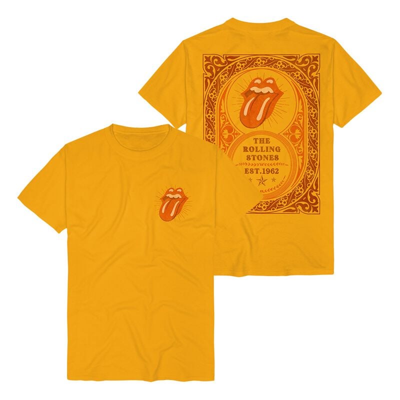 T-Shirt Manches courtes  de The Rolling Stones - Ornament Frame - S à 3XL - pour Homme - orange - The Rolling Stones