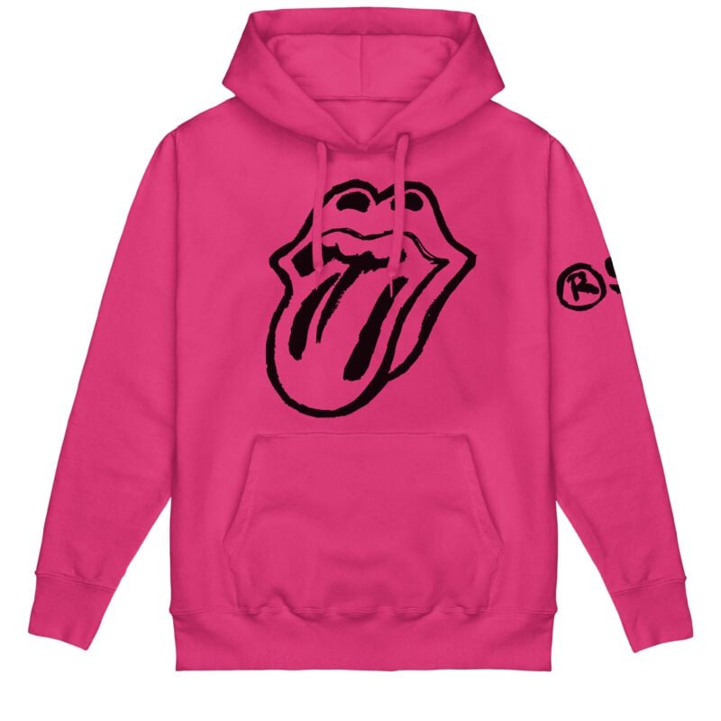 Sweat-shirt à capuche  de The Rolling Stones - Sketch Tongue - S à 3XL - pour Homme - rose - The Rolling Stones