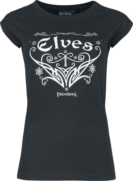 T-Shirt Manches courtes  de Le Seigneur Des Anneaux - Elves - S à 3XL - pour Femme - noir - Le Seigneur Des Anneaux