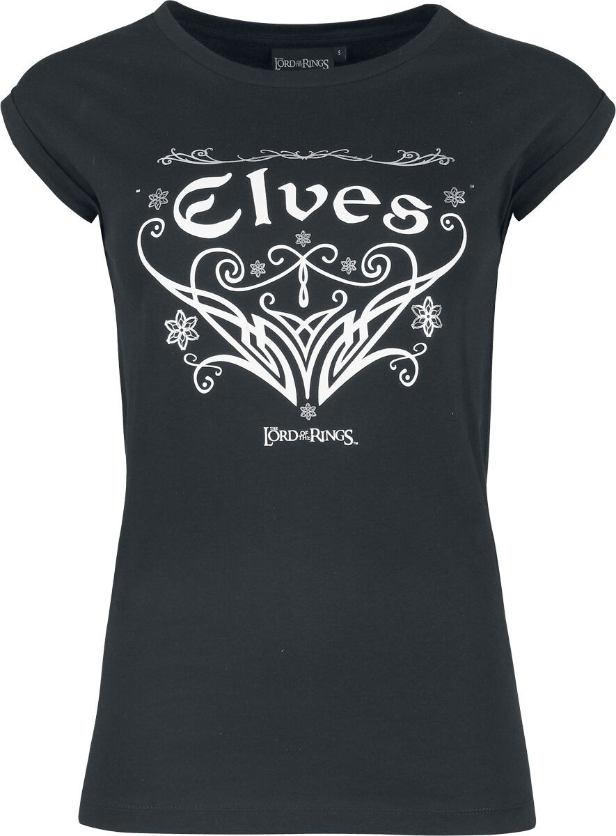 T-Shirt Manches courtes  de Le Seigneur Des Anneaux - Elves - S à 3XL - pour Femme - noir - Le Seigneur Des Anneaux