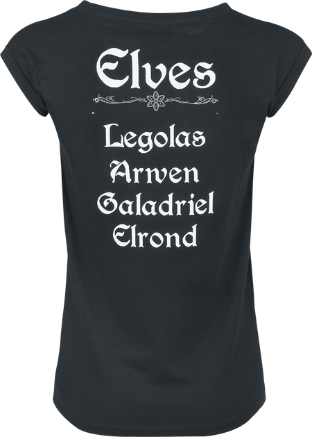 T-Shirt Manches courtes  de Le Seigneur Des Anneaux - Elves - S à 3XL - pour Femme - noir - Le Seigneur Des Anneaux - View 2