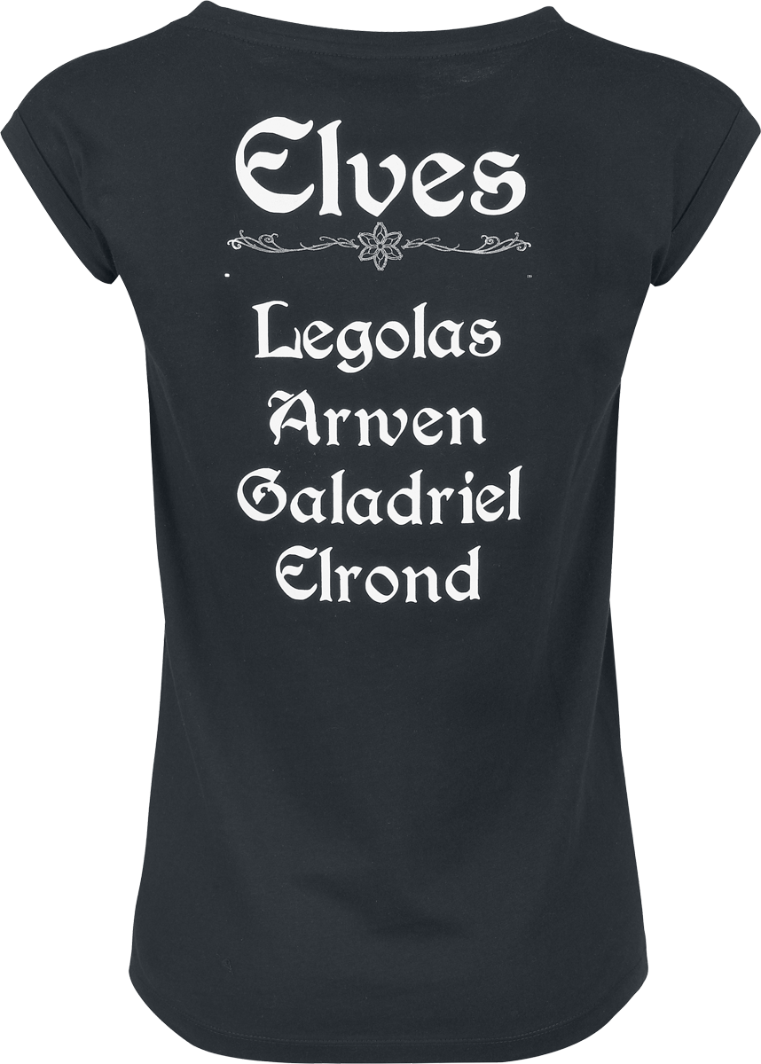 T-Shirt Manches courtes  de Le Seigneur Des Anneaux - Elves - S à 3XL - pour Femme - noir - Le Seigneur Des Anneaux - View 2