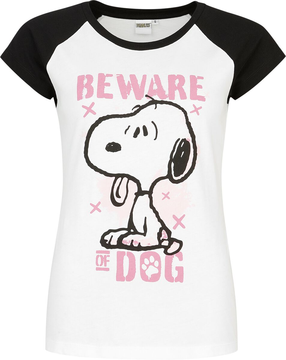 T-Shirt Manches courtes  de Snoopy - Beware Of Dog - S à 3XL - pour Femme - multicolore - Snoopy